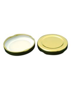 Jar Glass Gold Lid 48mm (Min 10 Ship)