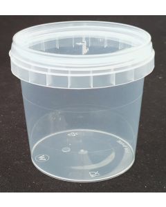 Tub Unipak 500g Clear Snap-On Tamper-Proof Lid (Pack 20)