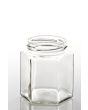 Jar Glass Hexagonal 500g + Lid (Pack 42)