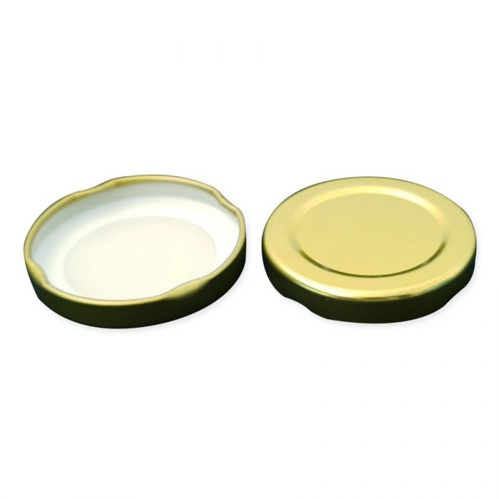 Jar Glass Gold Lid 63mm (Min 10 Ship)