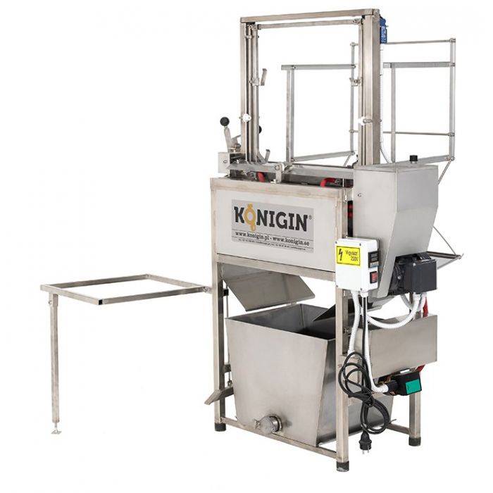 Königin semi-automatic uncapping machine with oscillating blades