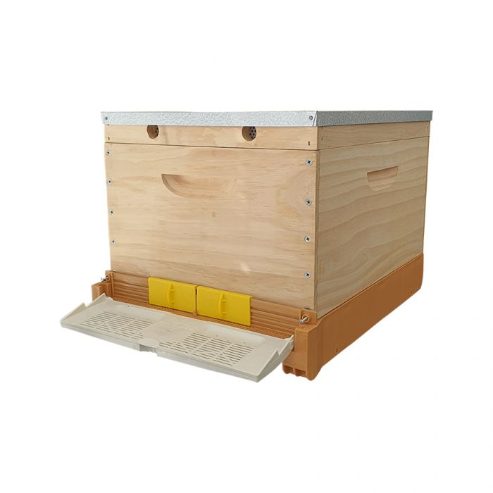 10F F/Depth Brood, Vented Base, Varroa/SHB Tray, Pollen Trap, Entrance Closure - Unpainted