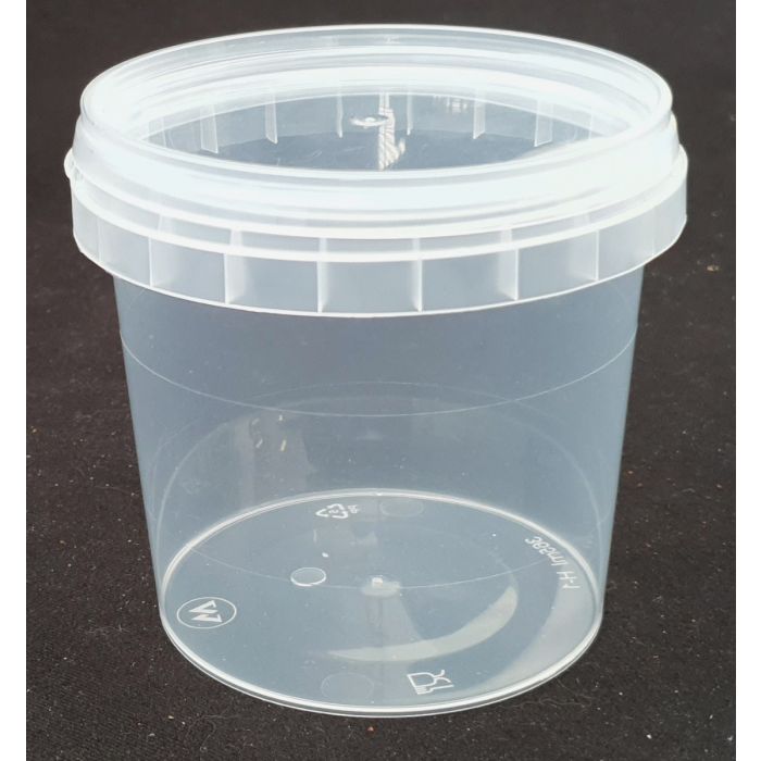 Tub Unipak 500g Clear Snap-On Tamper-Proof Lid (Pack 20)